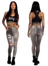 Ripped Grey Skinny Jeans