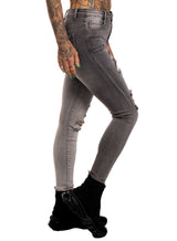 Ripped Grey Skinny Jeans