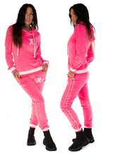 Pink N White Velour Dress