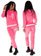 Pink N White Velour Dress