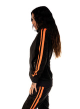 Black N Orange Velour Dress