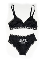 Bad One Lace Underwear Set, Black