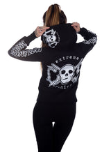 eXc - E A F Zip Logo Hoodie, Black n White