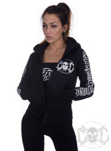 eXc - E A F Zip Logo Hoodie, Black n White