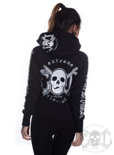 eXc - E A F Zip Logo Hoodie, Black n White