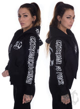eXc - E A F Zip Logo Hoodie, Black n White