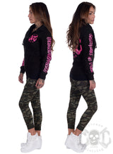 eXc - E A F Zip Logo Hoodie, Black n Pink