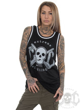eXc - Unisex Skul Mesh Tank Top, Black
