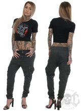 eXc - Girls That Ride Cropped Tee, Black