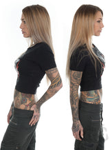 eXc - Girls That Ride Cropped Tee, Black