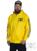 eXc E A F Men Zip Hoodie, Yellow/Black