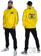eXc E A F Men Zip Hoodie, Yellow/Black