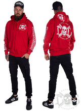 eXc E A F Men Zip Hoodie, Red N White