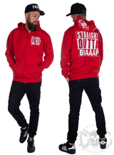 eXc S O Braaap Men Zip Hoodie, Red N White