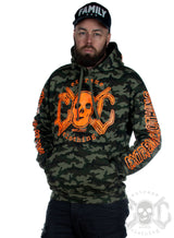 eXc - E A F Unisex Camo Hoodie, Orange