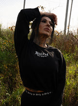 DIRTY SWEET BUT PSYCHO CROPPED SWEATSHIRT