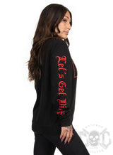 Unisex Sweatshirt, Black N Red
