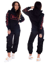 BF Hoodie, Black N Red