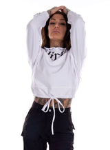 Dirty - Chill Cropped Hoodie, Vit