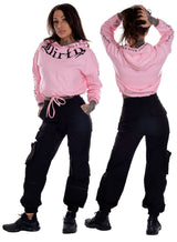 Dirty - Chill Cropped Hoodie, Rosa