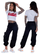 Cropped Top, White N Red