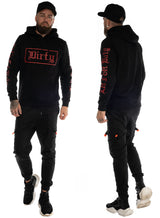 Unisex Hoodie, Black N Red