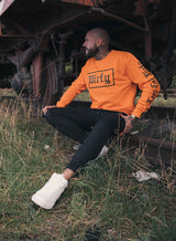 Men Sweatshirt, Orange