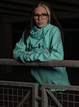 Cross Neck Hoodie, Mint