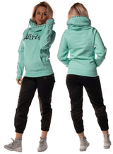 Cross Neck Hoodie, Mint