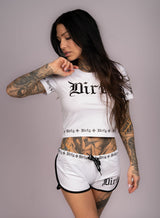 White N Black Crop Top