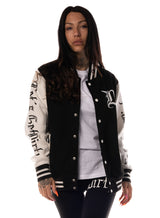 Bad 1 Baseball Jacket, Black N White
