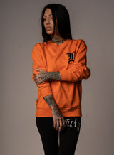 Bad 1 Sweatshirt, Orange N Black