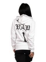 Bad 1 SlimFit Zip Hoodie, White