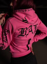Bad 1 SlimFit Zip Hoodie, Pink