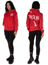 Bad 1 SlimFit Zip Hoodie, Red N White