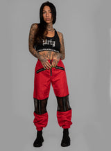 Red Mesh Pants