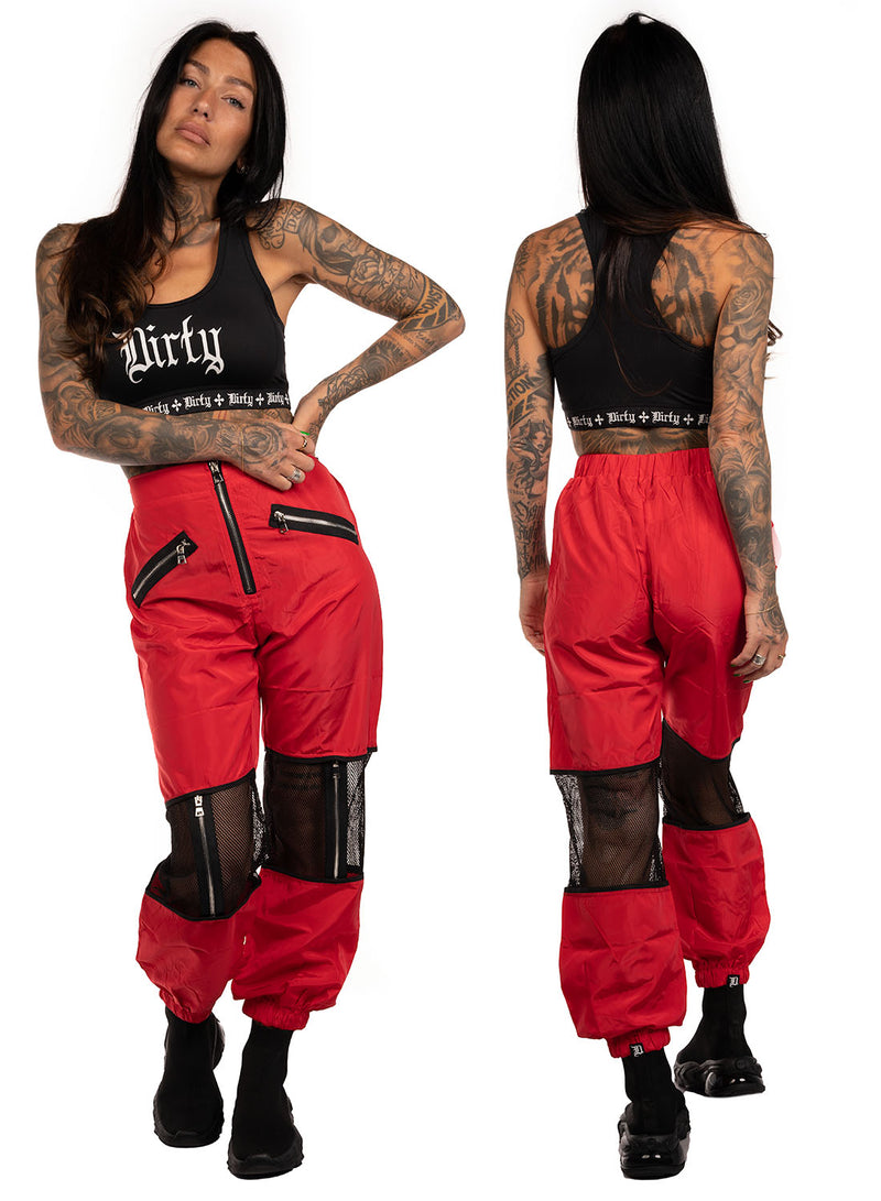 Red Mesh Pants