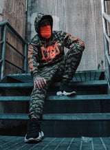 eXc Orange Skull Camo Sweatpants Unisex