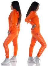 eXc Striped Track Suit, Orange