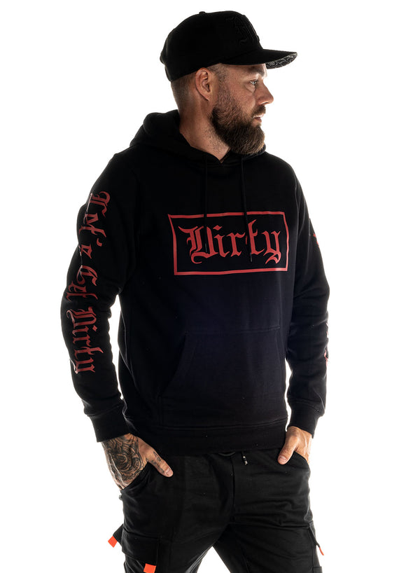 Unisex Hoodie, Black N Red