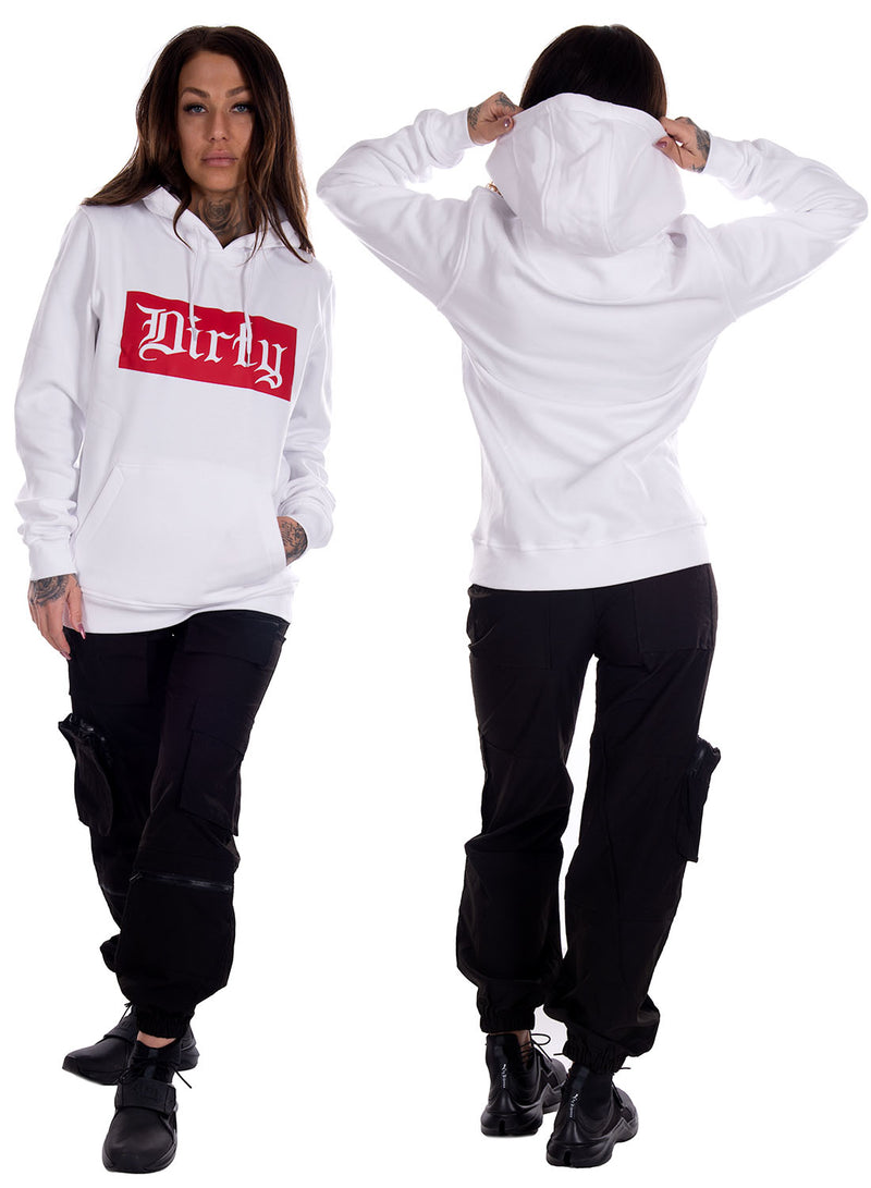 White N Red Unisex Hoodie