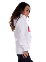 White N Red Unisex Hoodie