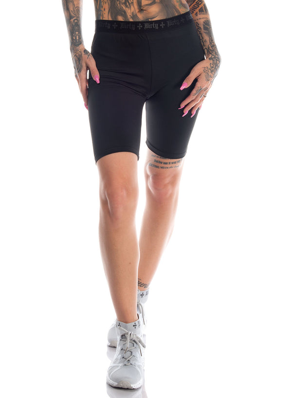 Short Leggings, Black On Black