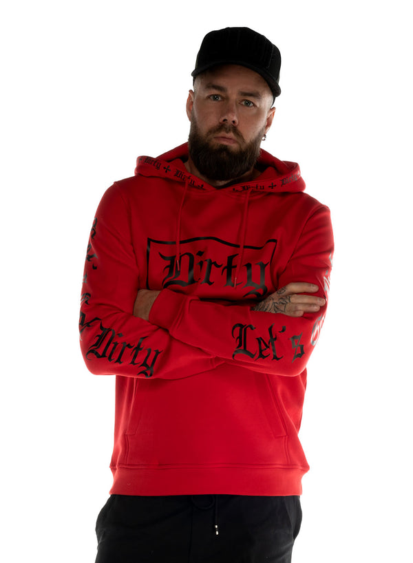 Unisex Hoodie, Red N Black