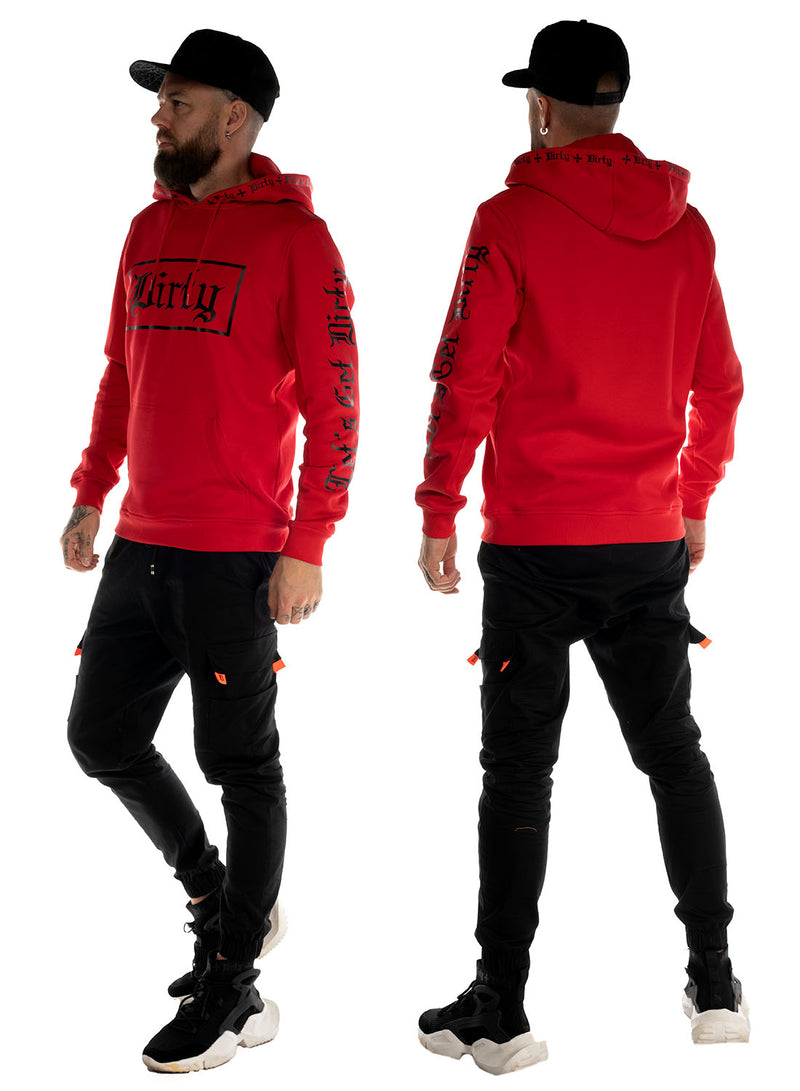 Unisex Hoodie, Red N Black