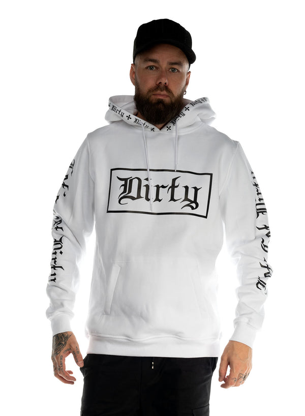 Unisex Hoodie, White N Black