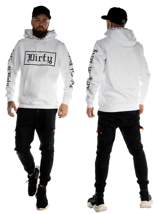 Unisex Hoodie, White N Black