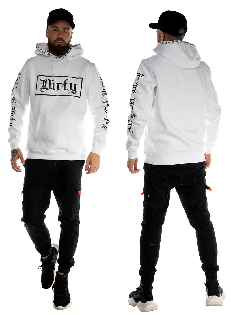 Unisex Hoodie, White N Black