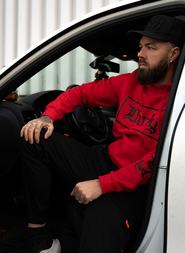 Unisex Hoodie, Red N Black