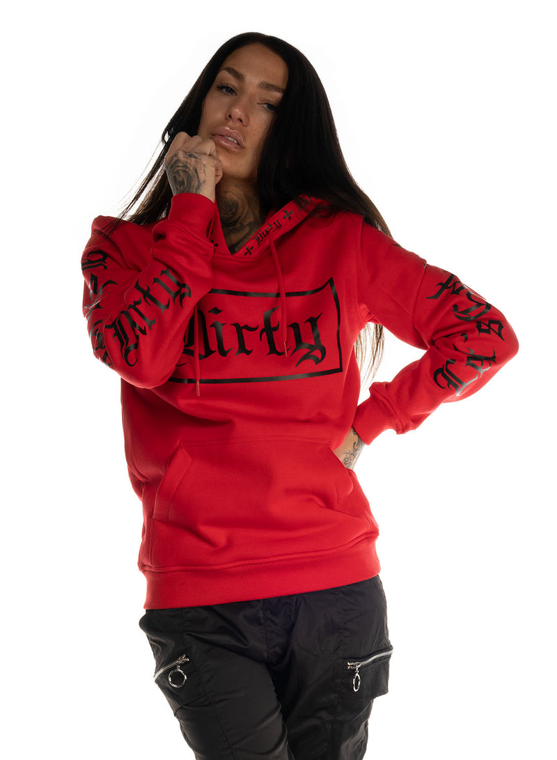 Unisex Hoodie, Red N Black